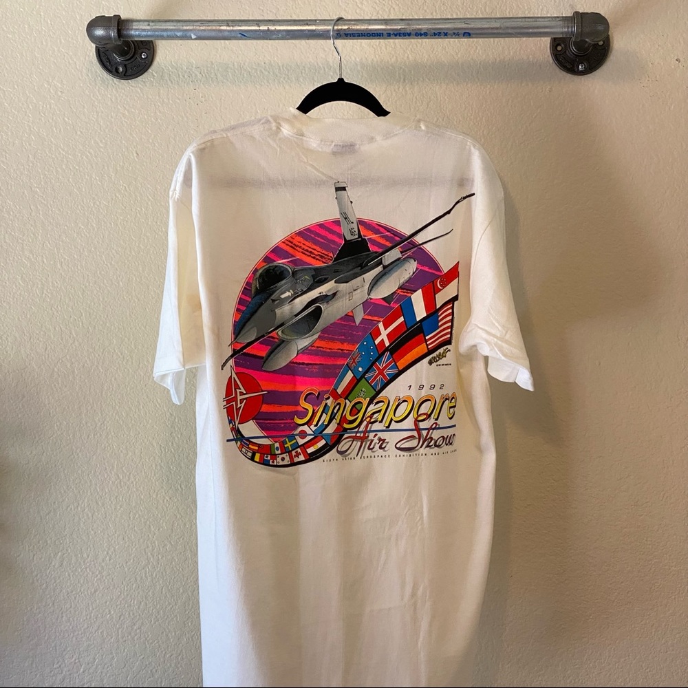 Vintage single stitched 1992 Singapore air show T-shirt